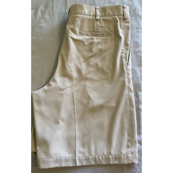 Eddie Bauer Shorts Mens 38 Beige Brown Chino Flat Front Flexion Amphib Stretch - Picture 5 of 8